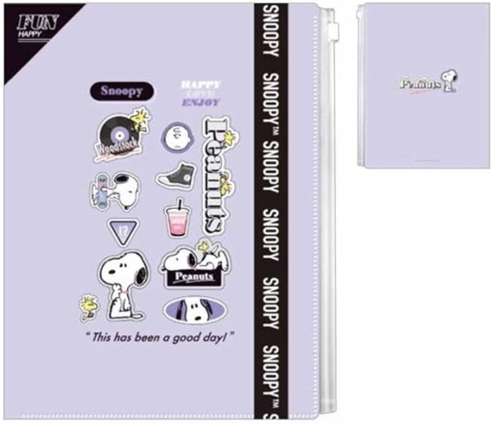 【レア】　スヌーピー クリアファイルセット SNOOPY スヌーピー クリアファイル 3ポケット A5 PEANUTS happiness